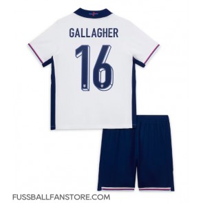 England Conor Gallagher #16 Replik Heimtrikot Kinder EM 2024 Kurzarm (+ Kurze Hosen)